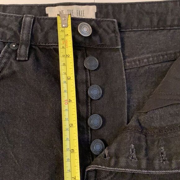 Fee People/We The Free Cotton Distressed Denim Skirt Size 28 - Picture 4 of 8